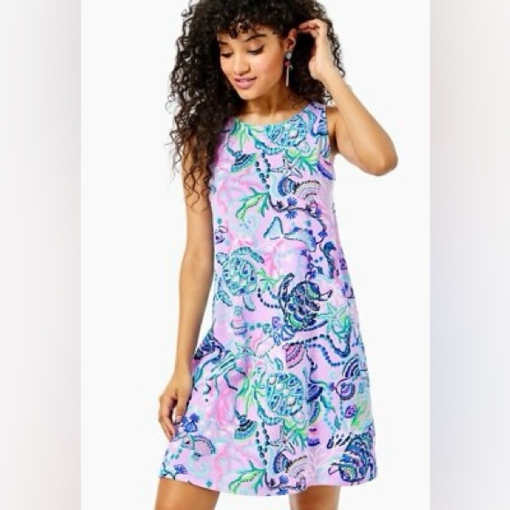 NWOT Lilly Pulitzer KRISTEN DRESS Lilac Freesia Mermaid For You, Size XXS